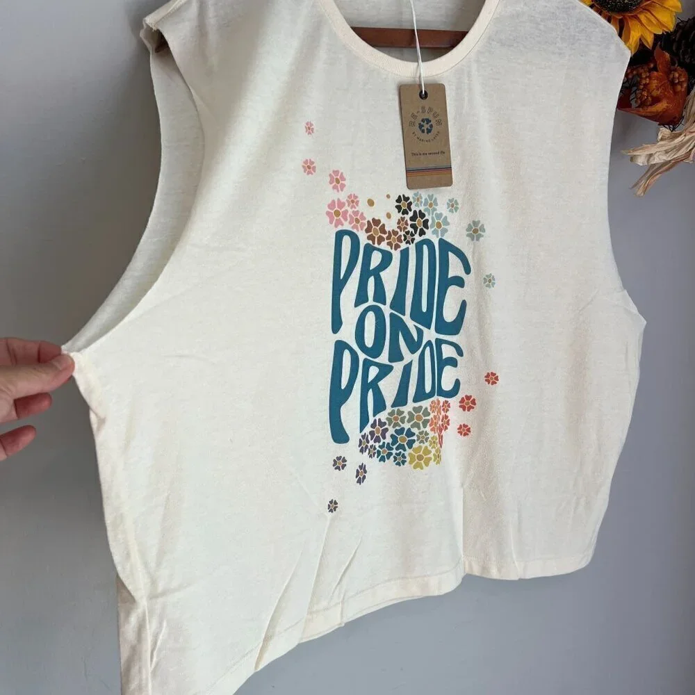 Marine Layer Pride Tank Pride Large Off White